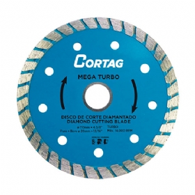Disco de Corte Diamantado Mega Turbo 110 x 20 mm - Cortag