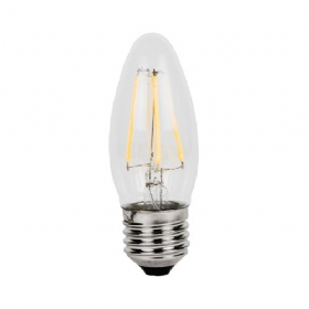 Lâmpada LED Vela Filamento 2700 K 4 W Branca Morna - Golden
